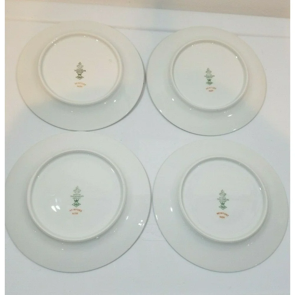 Bavaria Tirschenreuth Germany Pasco Newport 4011 Bread Dessert Plates Brown Rose